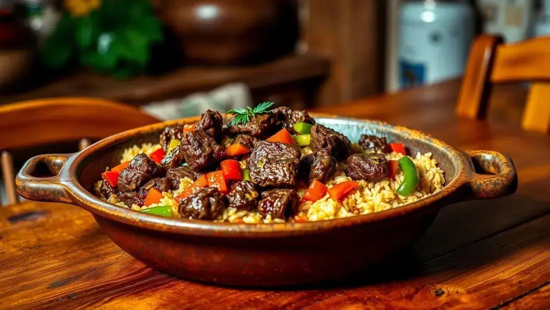 Arroz com fraldinha