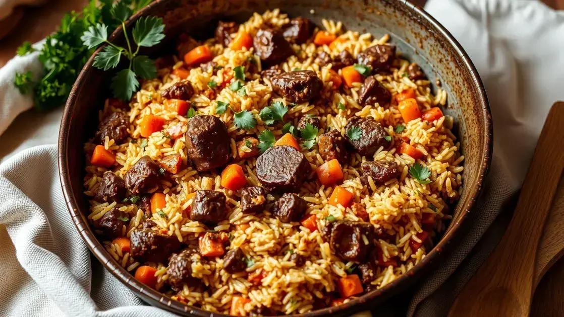 Arroz com fraldinha