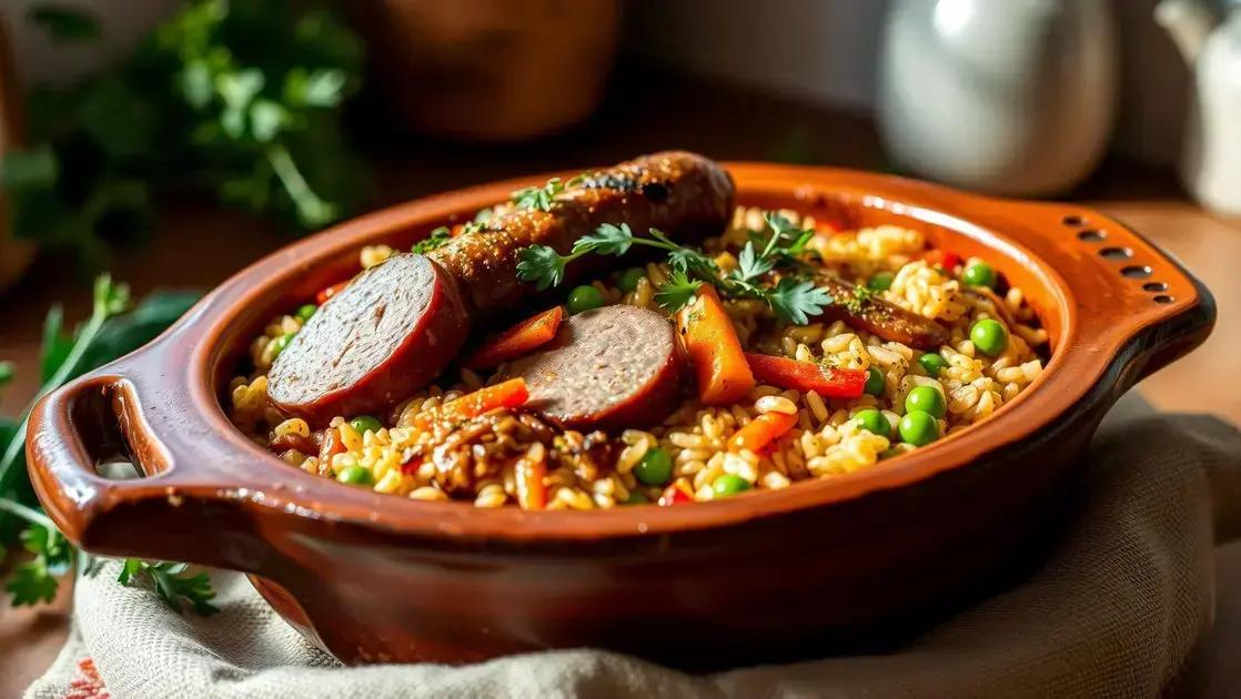 Arroz com linguiça