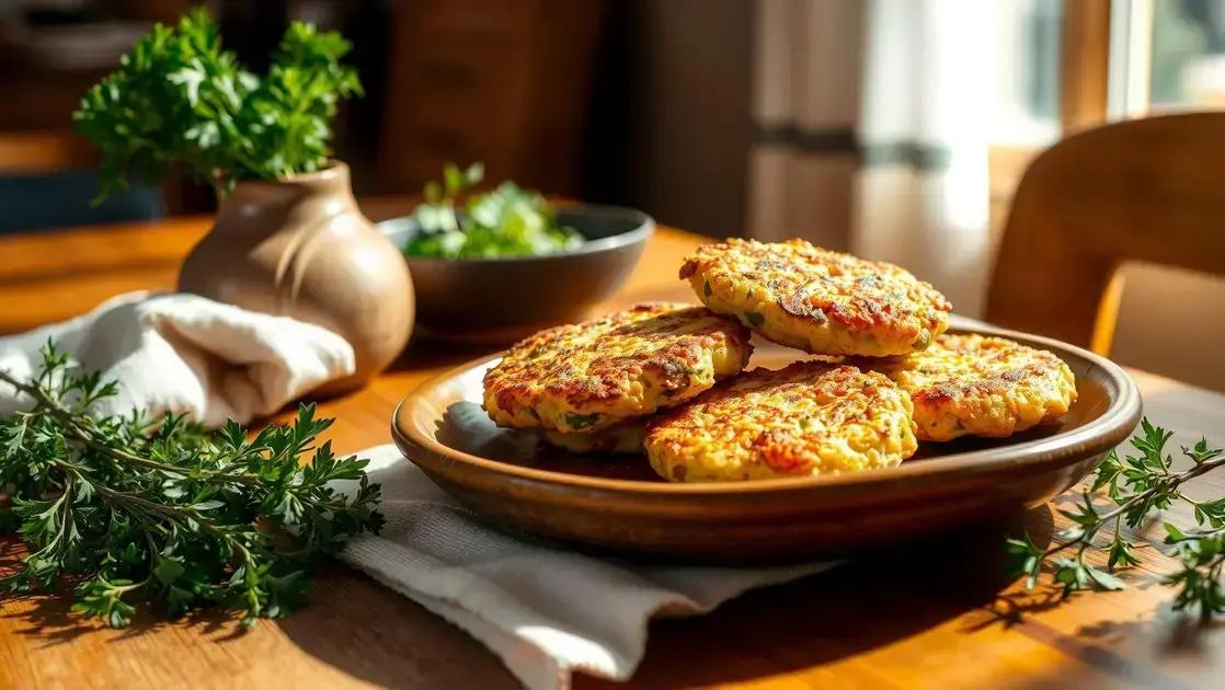 bolinho de batata, cenoura e abobrinha
