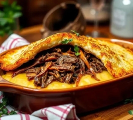 Escondidinho Cremoso de Carne Seca com Requeijão – Receita Perfeita pro Jantar