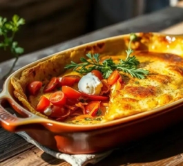 Omelete de Forno com Legumes – Receita Leve, Saudável e Super Prática