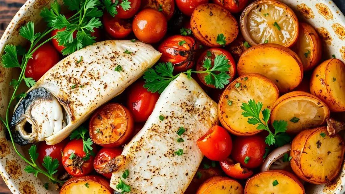 Peixe no forno com batata