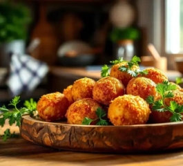 Bolinho de Batata com Bacon e Queijo: Crocância Suprema e Recheio Cremoso Irresistível