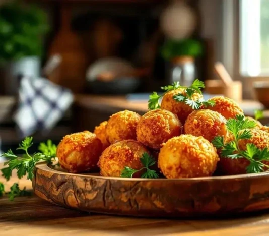 Bolinho de Batata com Bacon e Queijo: Crocância Suprema e Recheio Cremoso Irresistível