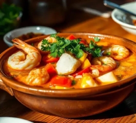 Moqueca de peixe com camarão que aprendi na Bahia: super aromática e fácil de fazer!