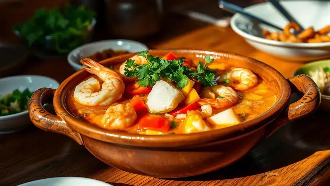 Moqueca de peixe e camarão