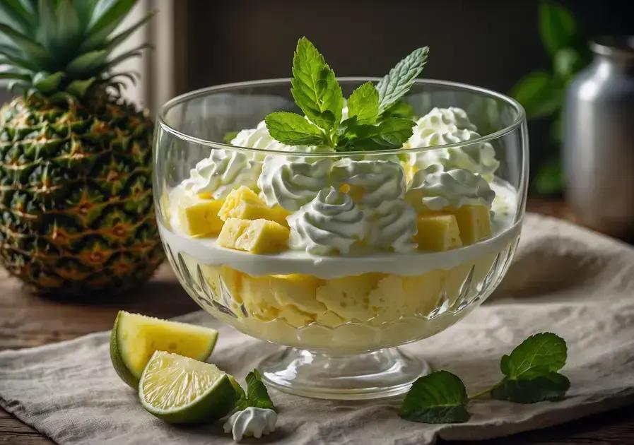 Abacaxi com mousse de limão