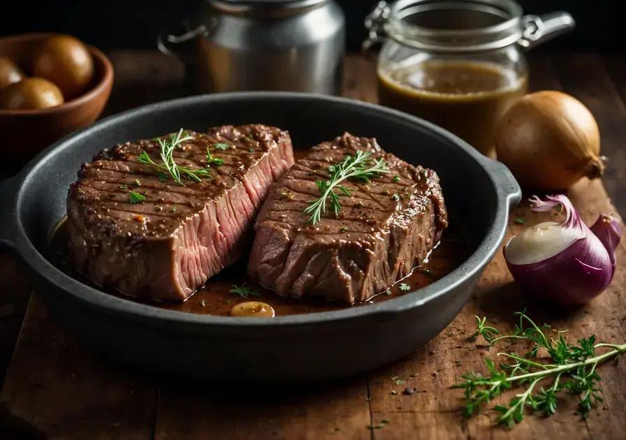 Bife suculento na panela de pressão