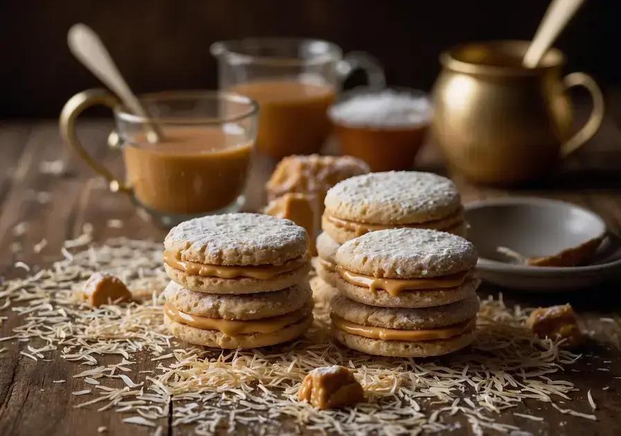 alfajores de maisena com doce de leite