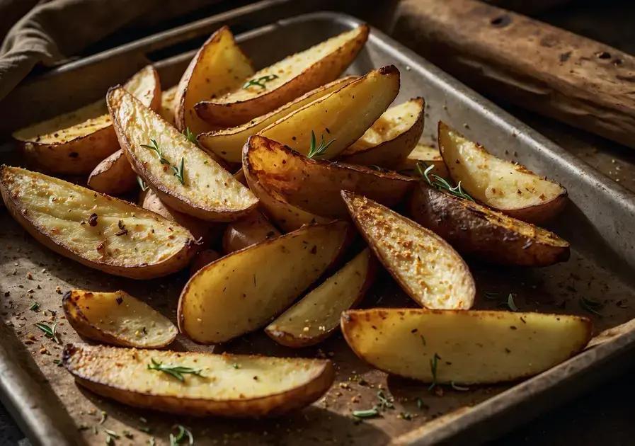 batatas rústicas crocantes no forno
