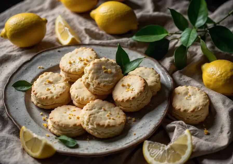 bolachinhas de creme de leite com raspas de limão