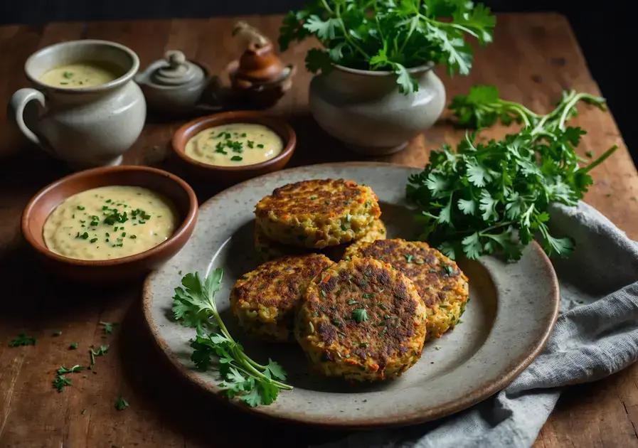 bolinho de batata, cenoura e abobrinha