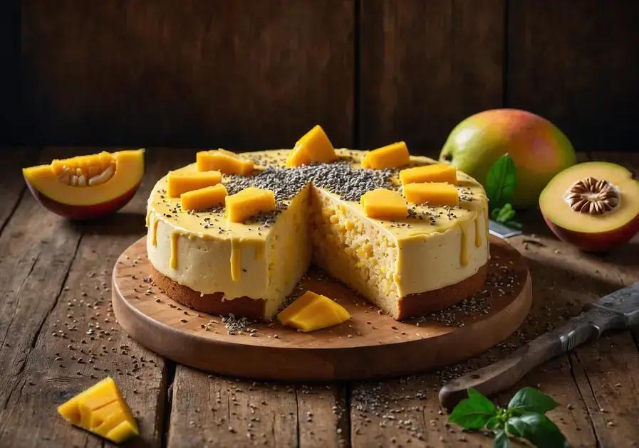 Bolo de graham com creme de manga