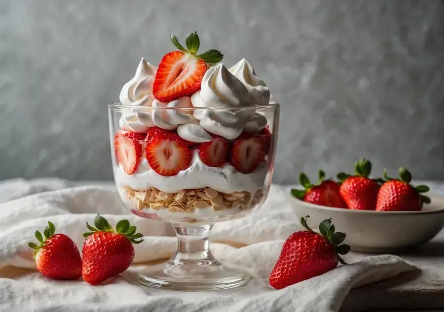merengue de morango com suspiro