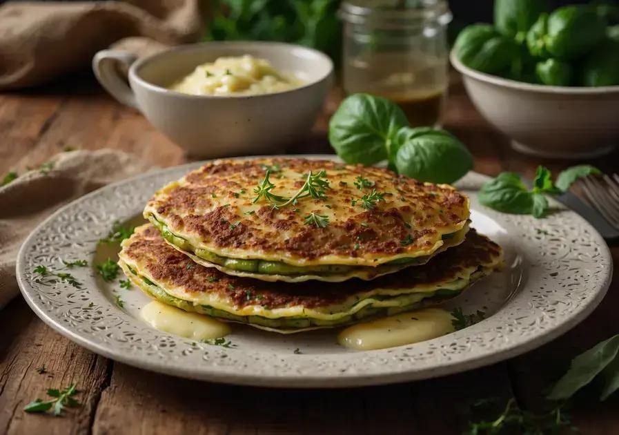 panquecas de abobrinha com carne moída e mussarela