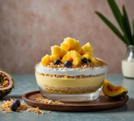 Pavê Tropical de Abacaxi, Maracujá e Coco: Guia Completo + Versões Light, Sem Glúten e Low Carb