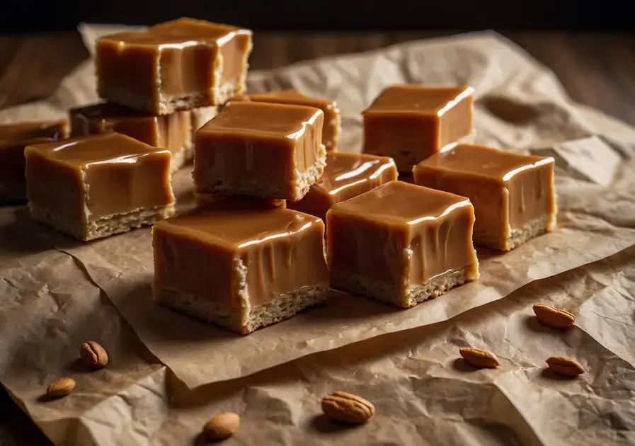 Quadradinhos de doce de leite