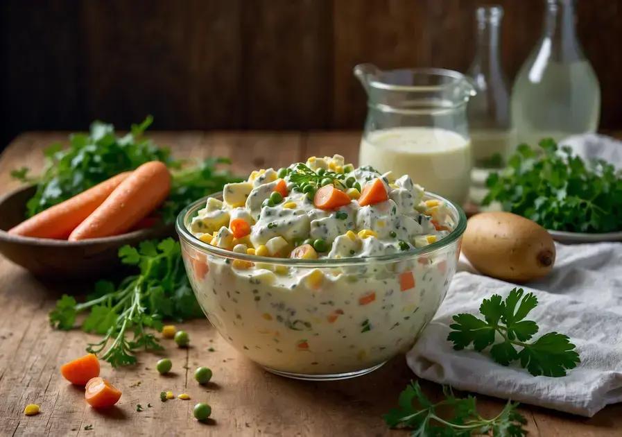 Salada de maionese simples e cremosa