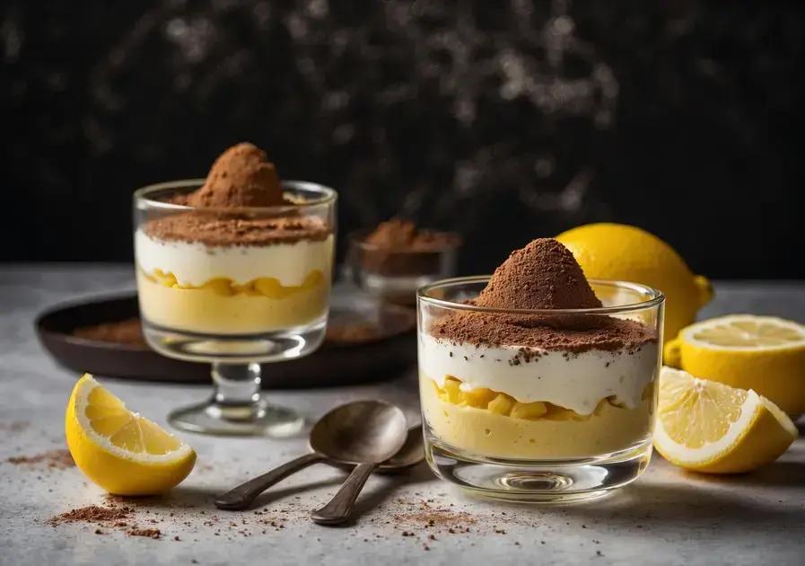 tiramisu de limão low carb