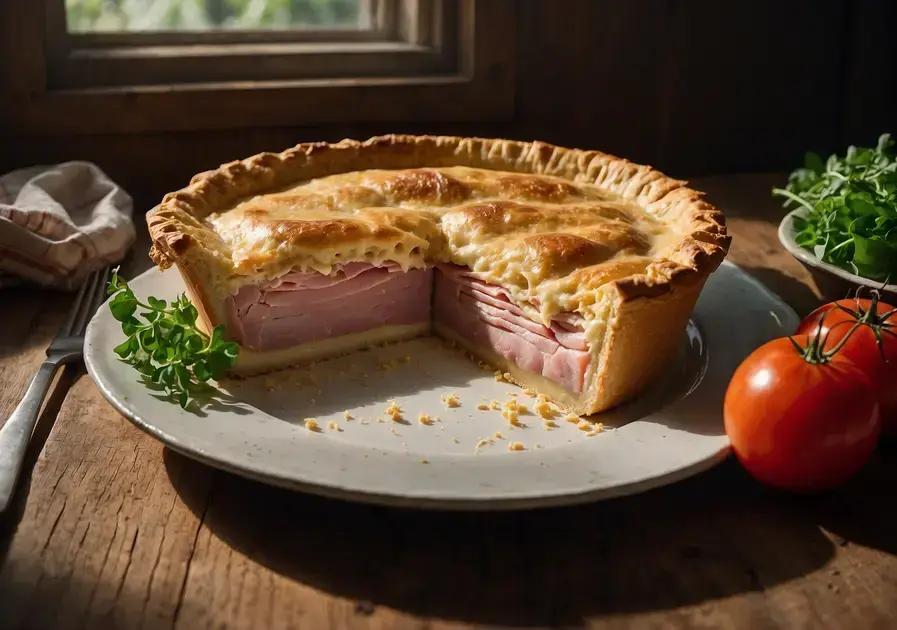 torta de presunto e queijo low carb