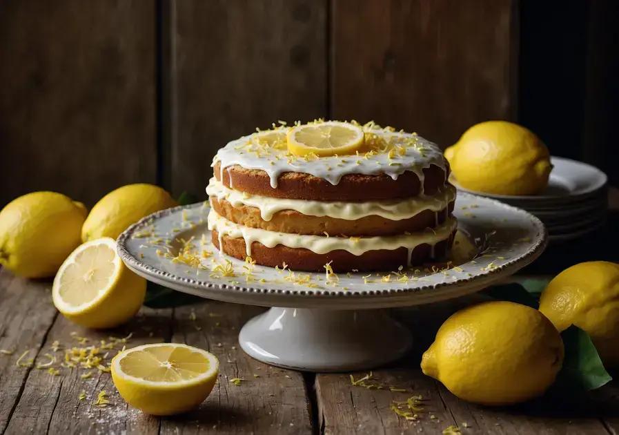 bolo de limão com cobertura cremosa
