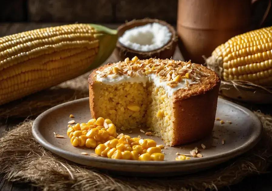 bolo de milho cremoso saudável