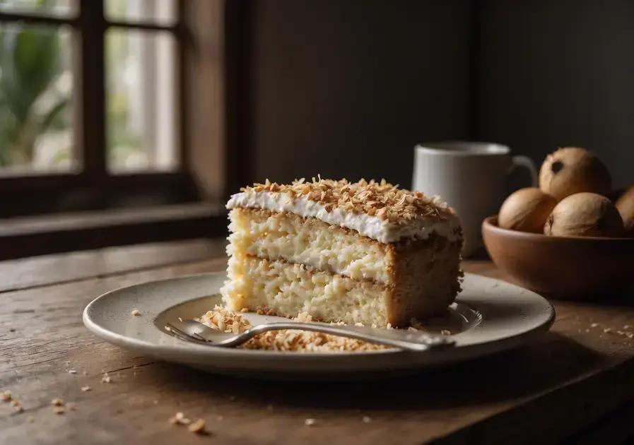 bolo simples com coco ralado