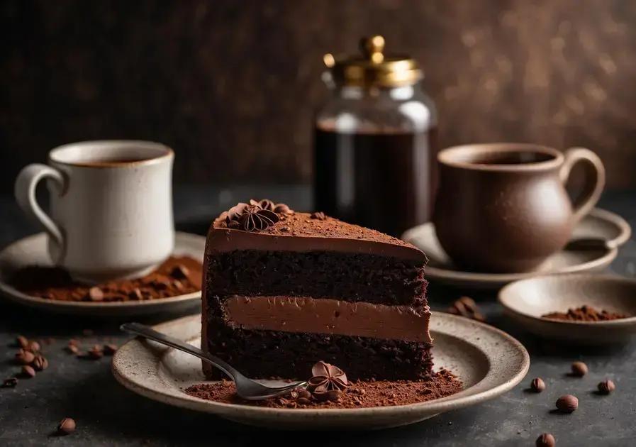 bolo trufado de café