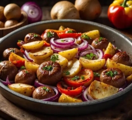 Linguiça com Batatas Assadas e Queijo: Receita Simples, Saborosa e Perfeita para o Jantar de Hoje!