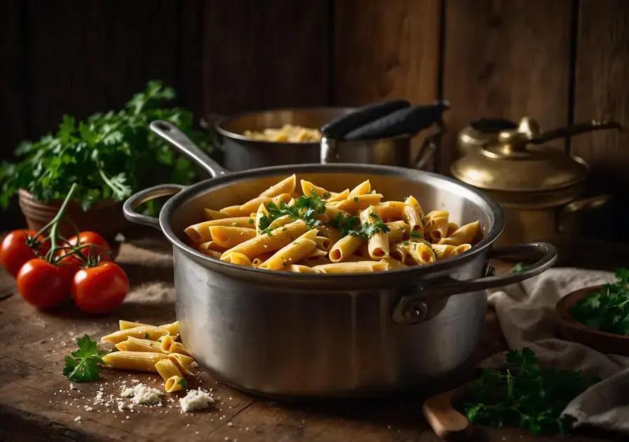 Macarrão na panela de pressão