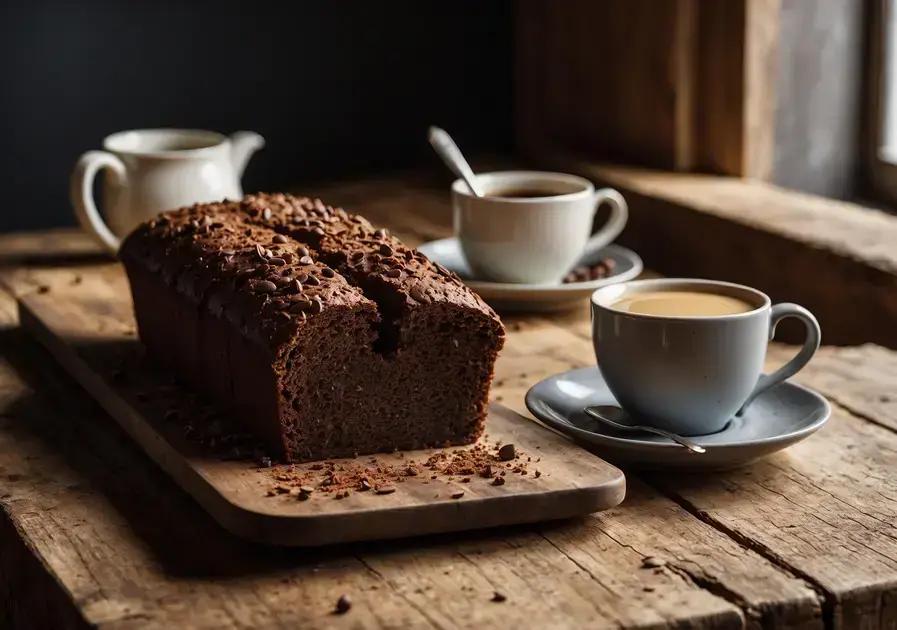 pão de bolo de ló de chocolate