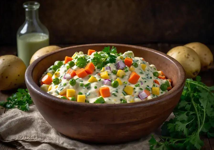 salada de maionese cremosa